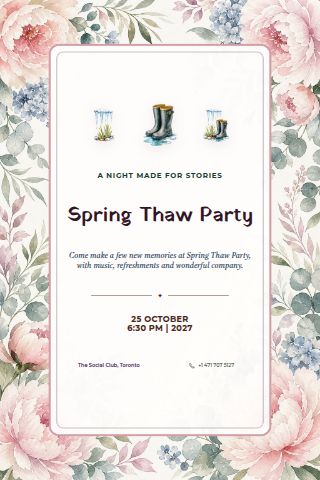 Spring Thaw Party invitation preview