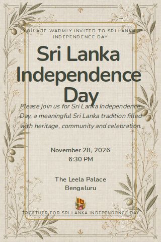 Sri Lanka Independence Day invitation design preview