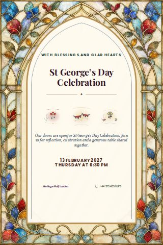 St George’s Day Celebration invitation design preview