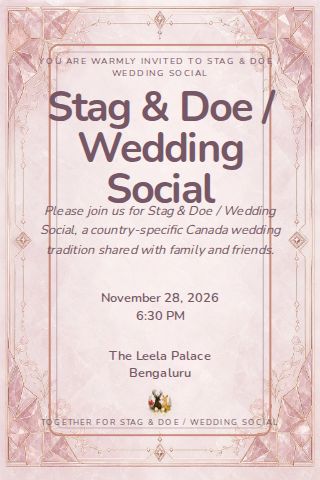 Stag & Doe / Wedding Social invitation design preview