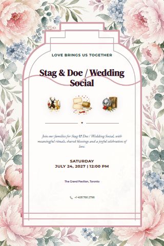 Stag & Doe / Wedding Social invitation preview