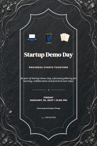 Startup Demo Day invitation preview