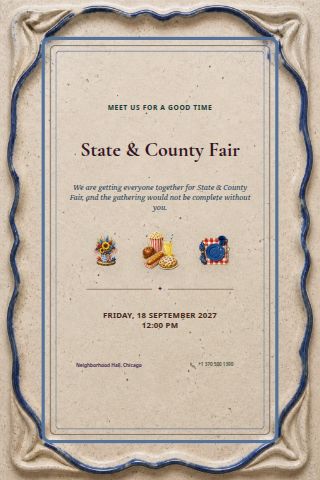 State & County Fair invitation preview