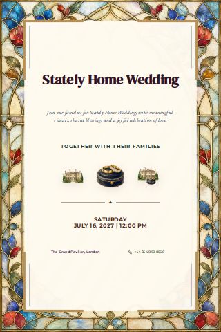Stately Home Wedding invitation preview