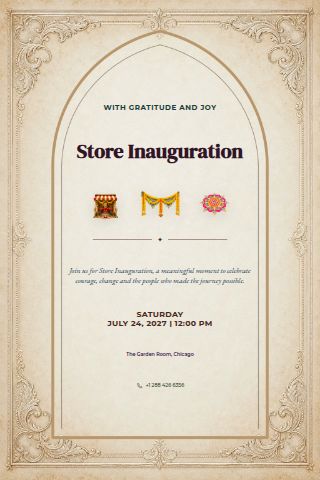 Store Inauguration invitation preview