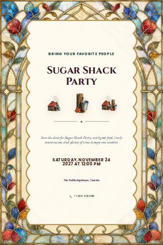 Sugar Shack Party invitation design preview