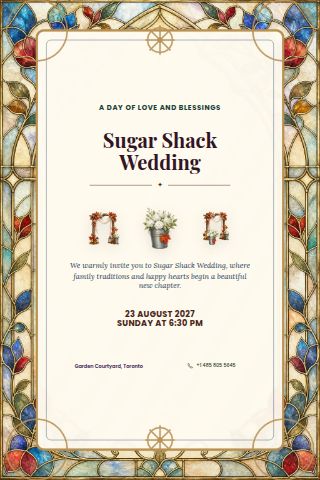 Sugar Shack Wedding invitation preview