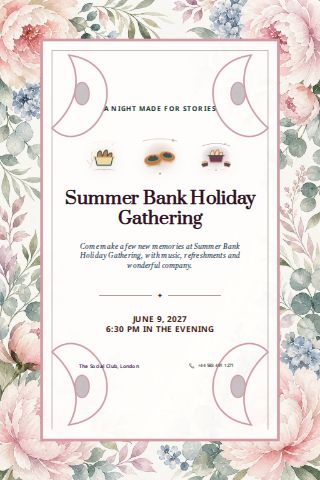 Summer Bank Holiday Gathering invitation design preview