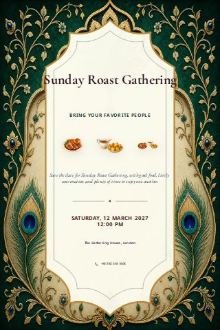 Sunday Roast Gathering invitation preview
