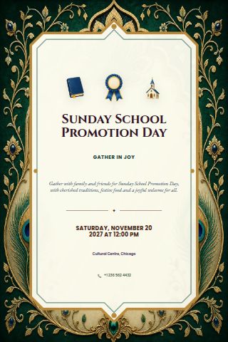 Sunday School Promotion Day invitation preview