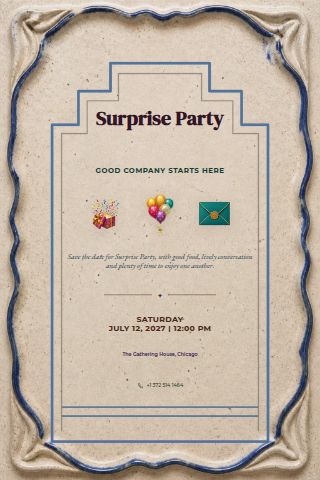 Surprise Party invitation preview