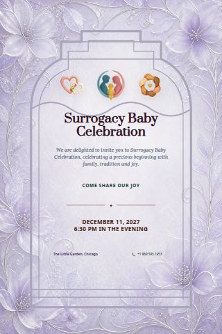 Surrogacy Baby Celebration invitation preview