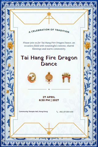 Tai Hang Fire Dragon Dance invitation preview
