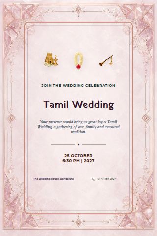 Tamil Wedding invitation preview
