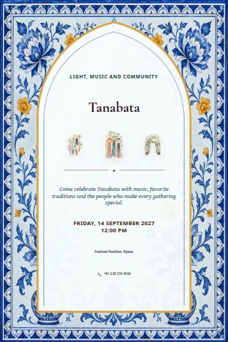 Tanabata invitation preview