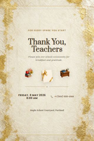 Teacher Appreciation invitation preview