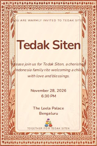 Tedak Siten invitation design preview