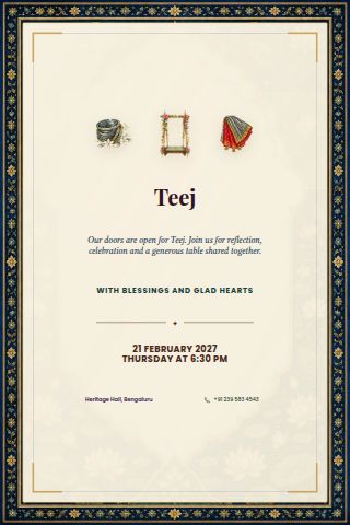 Teej invitation preview