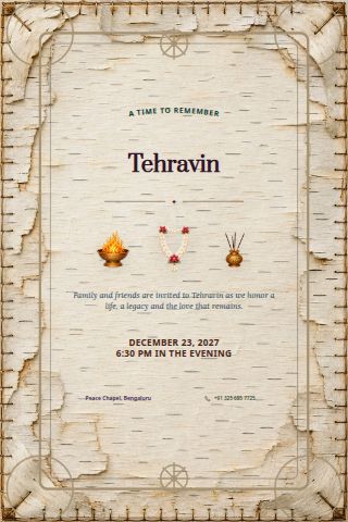 Tehravin invitation preview