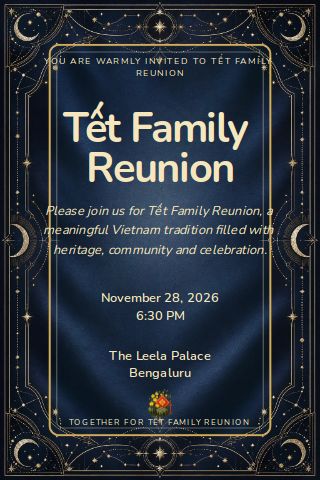Tết Family Reunion invitation design preview