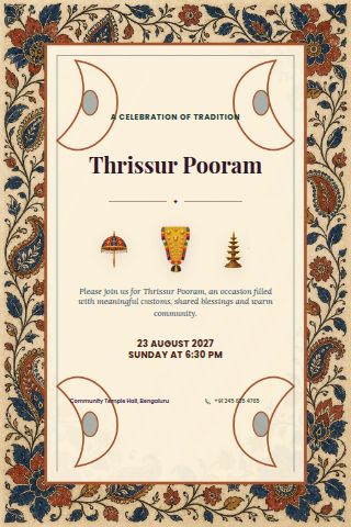 Thrissur Pooram invitation preview