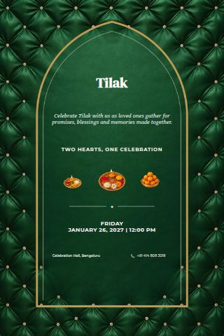 Tilak invitation preview