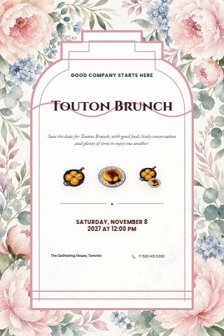 Touton Brunch invitation preview