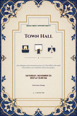 Town Hall invitation preview
