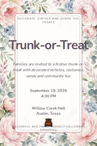 Trunk-or-Treat invitation design preview