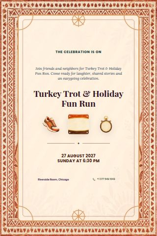 Turkey Trot & Holiday Fun Run invitation preview