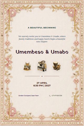 Umembeso & Umabo invitation preview