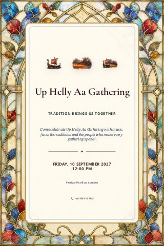 Up Helly Aa Gathering invitation preview