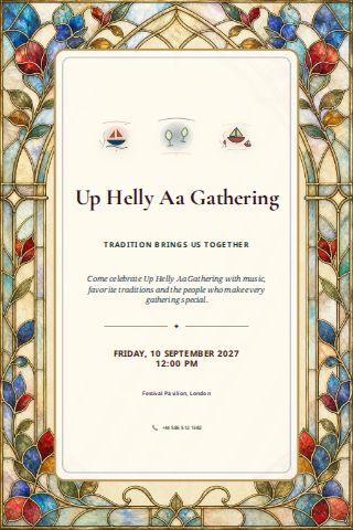 Up Helly Aa Gathering invitation design preview