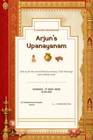 Upanayanam invitation preview