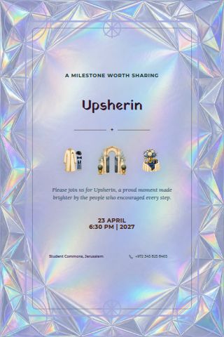 Upsherin invitation preview