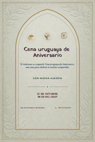 Uruguayan Anniversary Dinner invitation preview