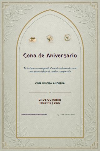 Anniversary Dinner invitation design preview