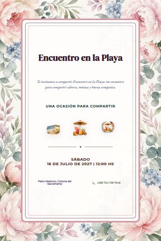 Atlantic Beach Gathering invitation design