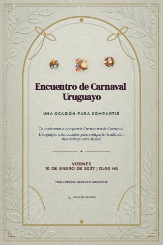 Uruguayan Carnival Gathering invitation preview