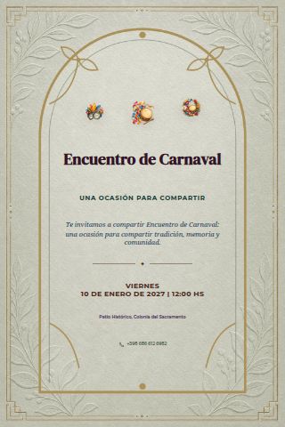 Carnival Gathering invitation design