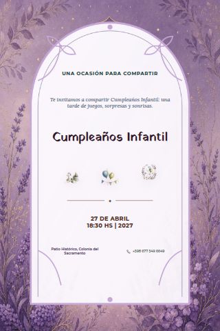 Children's Birthday invitation design