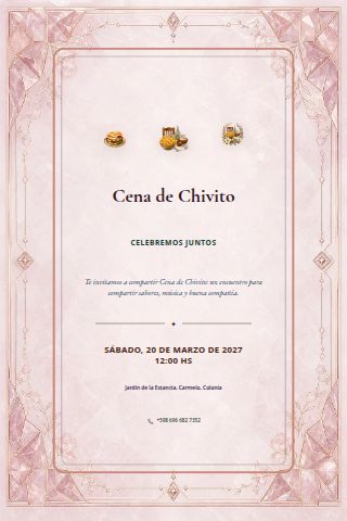 Chivito Dinner invitation design