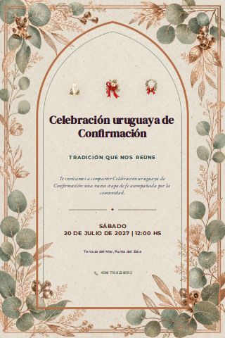 Uruguayan Confirmation Celebration invitation preview