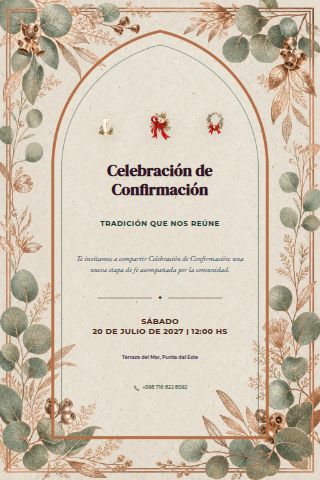Confirmation Celebration invitation design