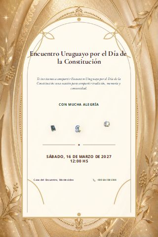 Uruguayan Constitution Day Gathering invitation preview