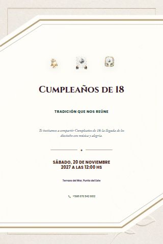 Eighteenth Birthday invitation design