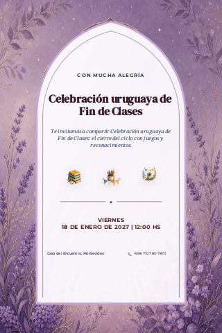 Uruguayan End-of-School Celebration invitation preview