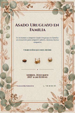 Uruguayan Family Asado invitation preview