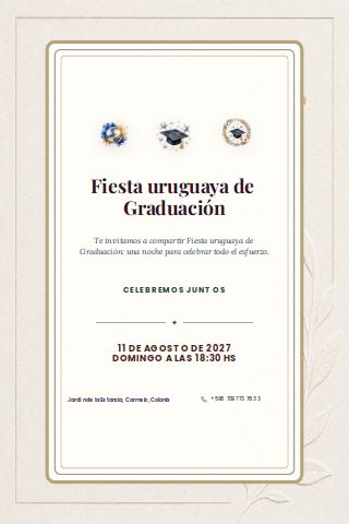 Uruguayan Graduation Party invitation preview