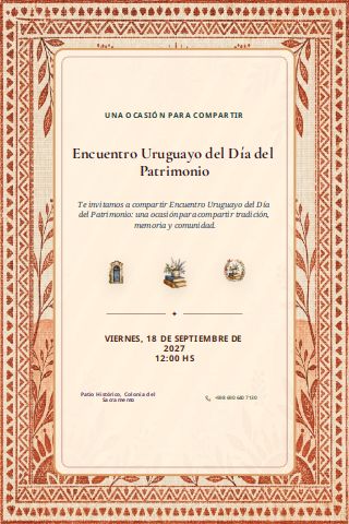 Uruguayan Heritage Day Gathering invitation preview
